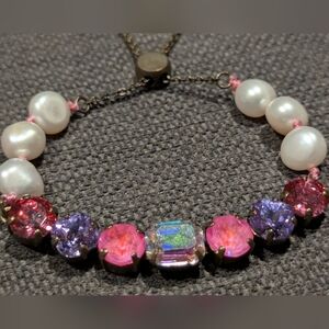 Sorrelli Pink and Purple Gemstone Bracelet